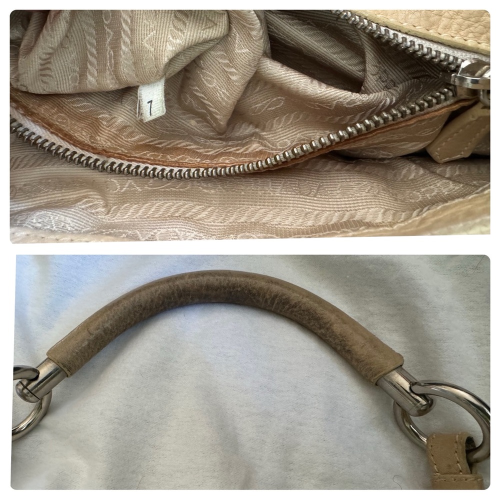 π―% Authentic Vintage Prada Small Shoulder Bag Nude w COA - Picture 15 of 16